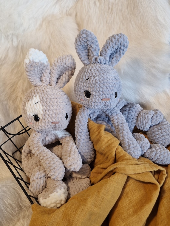 Digitale Häkelanleitung "Hase Hedi" DIY Kuscheltuch / Schnuffeltuch häkeln Amigurumi Deutsch, Englisch, Spanisch