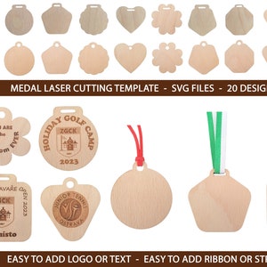 MEDAILLE SVG DATEI für Laserschneiden, cnc, Schablone