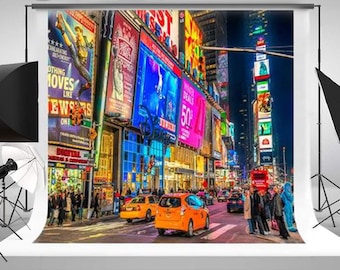 Designgoodshop1  New york city night times square street landscape backdrop photography studio background