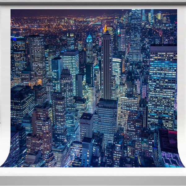 Designgoodshop1 Famous big City New York  skyline  night landscape backdrop photography studio background
