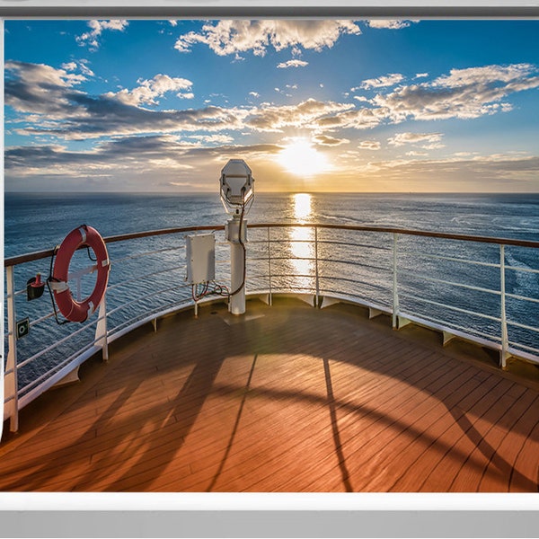 Designgoodshop1 sunset ocean Cruise Ship deck  backdrop landscape party background