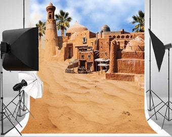 SZZWY Desert Photography Background Sunshine Tower Photo Vinyl Backdrops Wooden Floor 5x7FT QX134 SZZWY Desert Photography Background Sunshine Tower Photo Vinyl Backdrops Wooden Floor 5x7FT QX134
