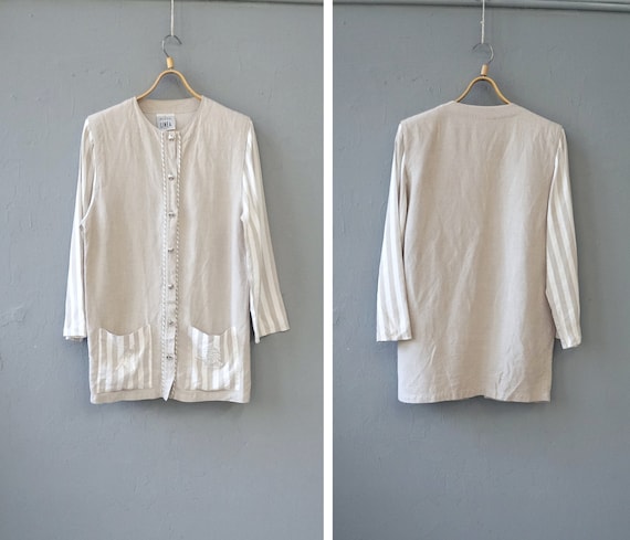 Vintage Linen Jacket Women Large Vintage Linen Jac