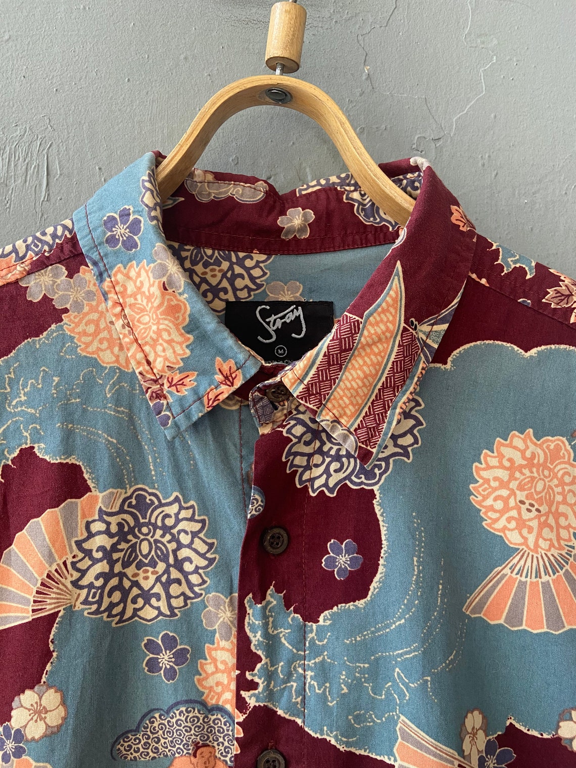 Vintage 90s Japan Shirt Mens Japan Shirt Patterned China Shirt Etsy