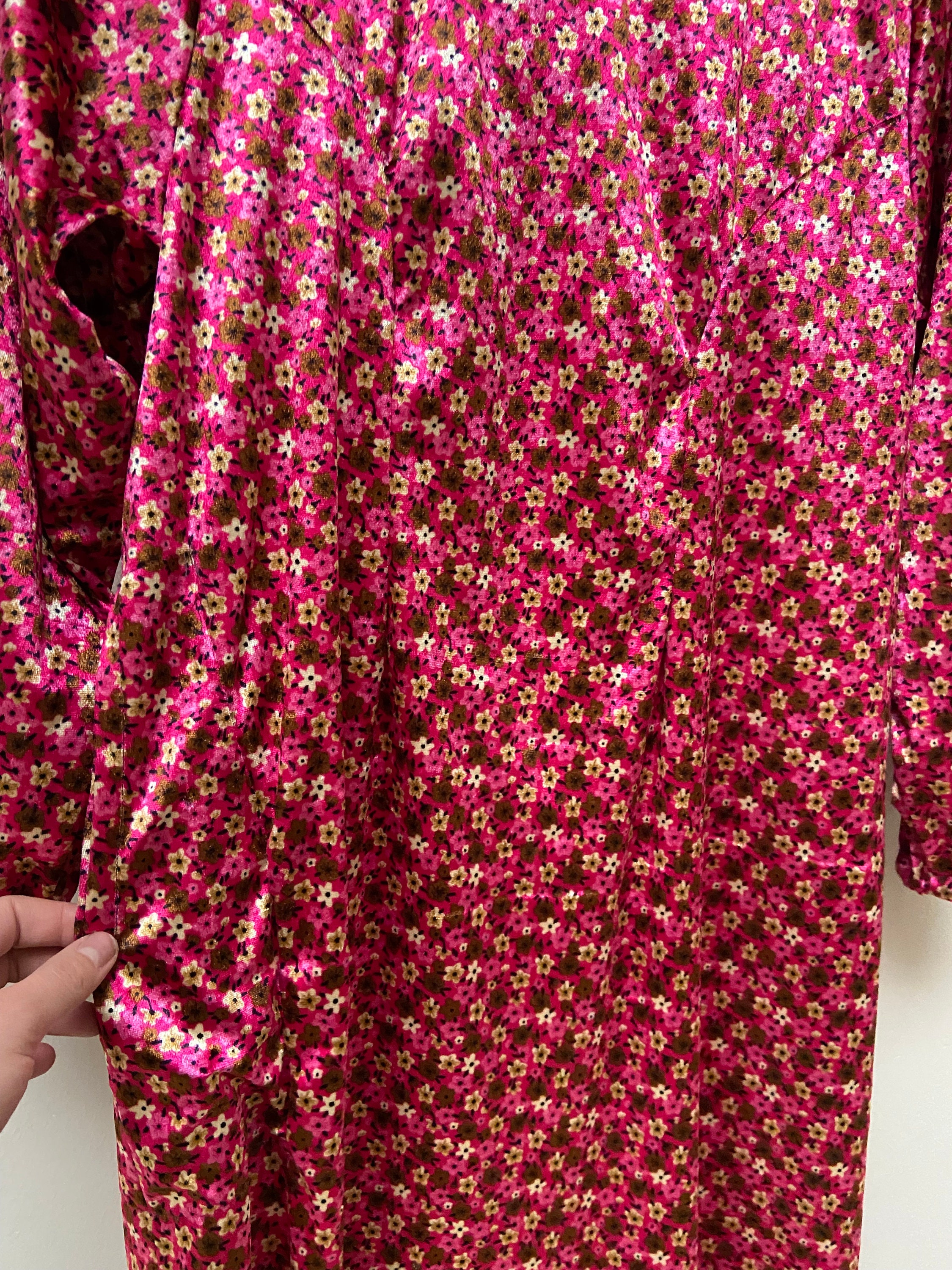 navy blue dress for baby girl Gianni Versace Vintage AW 1995 ICONIC Pink Velvet Ruched Dress – Amarcord  Vintage Fashion main image 0