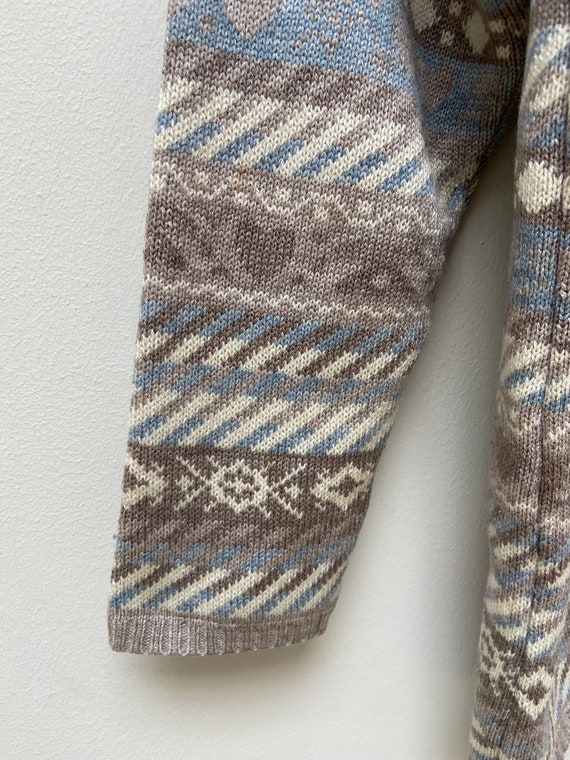 Vintage 90s Striped Sweater Pastel Blue Sweater M… - image 9