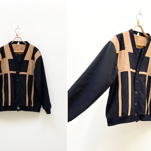 Vintage 90s Color Block Bomber Jacket Men XL Baggy Bomber Jacket Faux Suede Bomber Jacket Mens Black Jacket Black Oversize Bomber Jacket XL