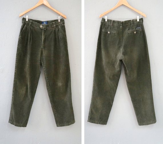 Vintage Corduroy Pants Khaki Corduroy Trousers W32