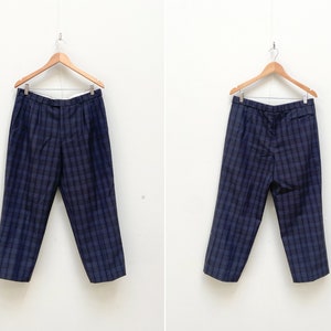 Vintage 90er Karierte Wollhose Graue Wollhose Karierte Wollhose Herren Wolle Hose W33 Herren Karierte Hose Graue Wolle Hose HerrenAnzug Hose