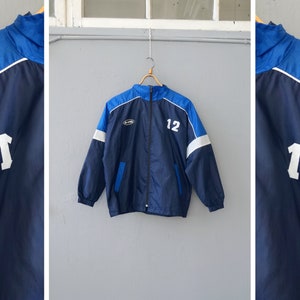 Vintage 90s Windbreaker Mens S 90s Windbreaker Color Block Windbreaker Jacket Womens S Colorblock Jacket Blue Sports Jacket Mens Windbreaker