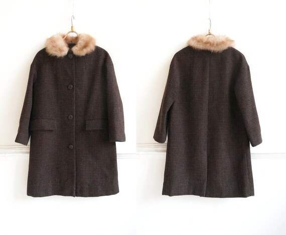 Vintage 90s Wool Coat Womens S M Wool Maxi Coat Br