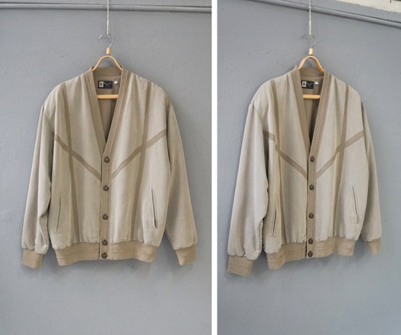 Vintage 90s Wool Bomber Jacket Mens Bomber Jacket… - image 1