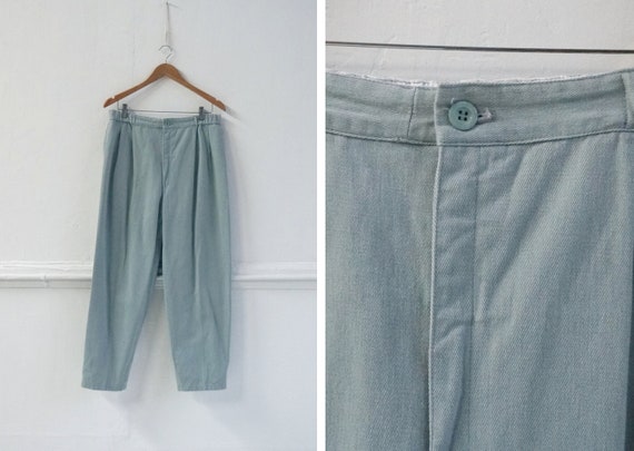Vintage 90s Mint Jeans 90s High Waisted Green Pant