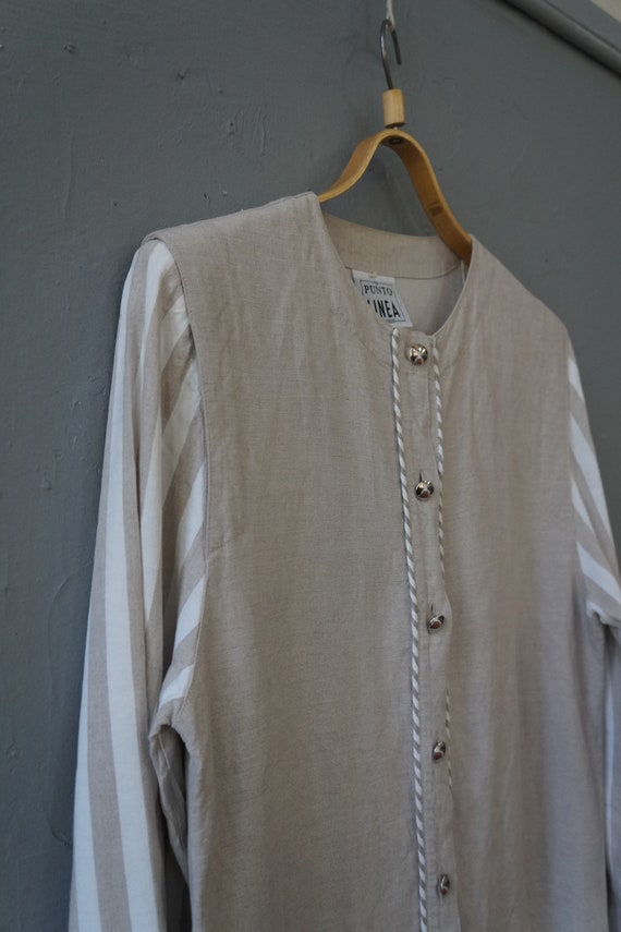 Vintage Linen Jacket Women Large Vintage Linen Ja… - image 4