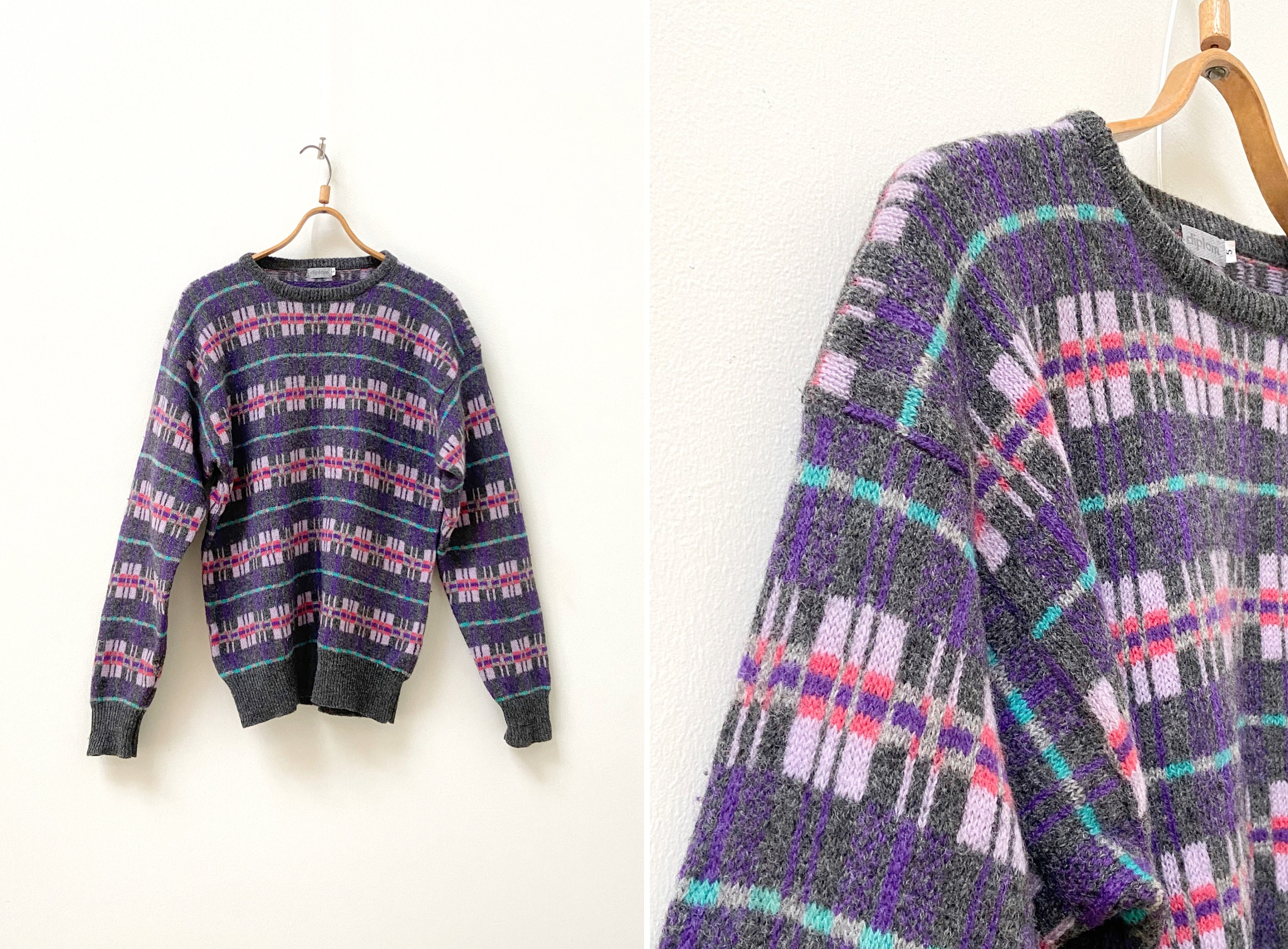 90s Geometric Sweater - Etsy 90s Geometric Sweater - Etsy