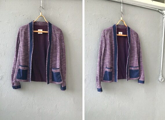 ジャケット・アウター 90s vintage Tailored Jacket Black Purple Vintage Northwestern Leather Jacket 90s Medium Purple Black