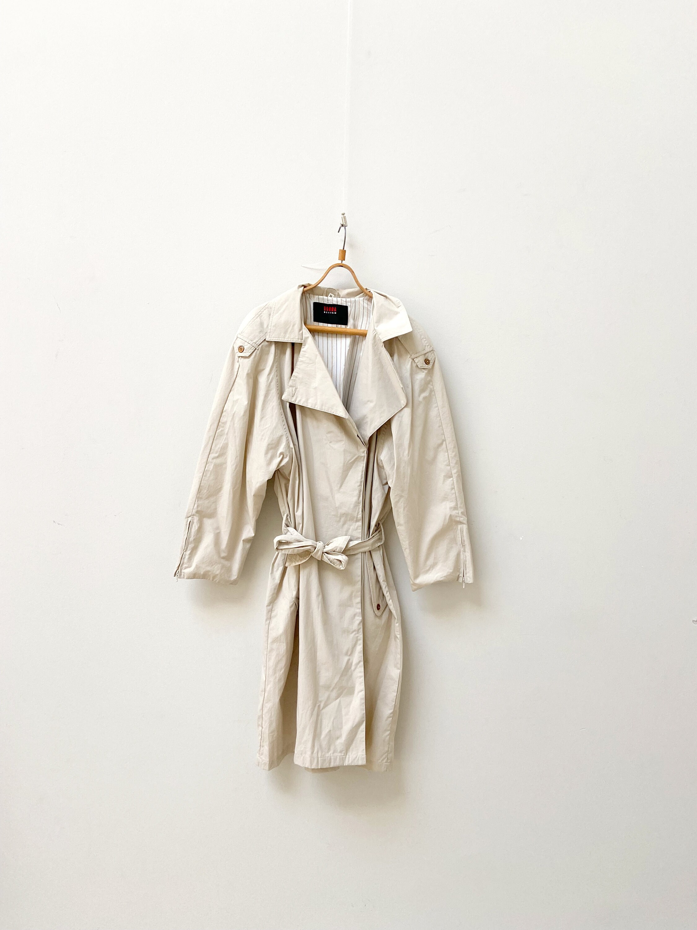 Vintage 90s Trench Coat Beige Trench Coat Women Oversize Trench Coat