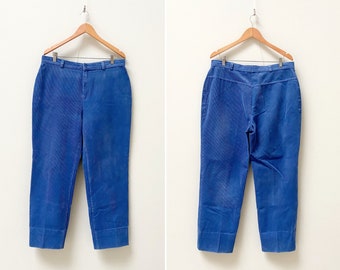 ネイビーブルー メンズ コーデュロイ パンツ - 限定版 | メンズ用