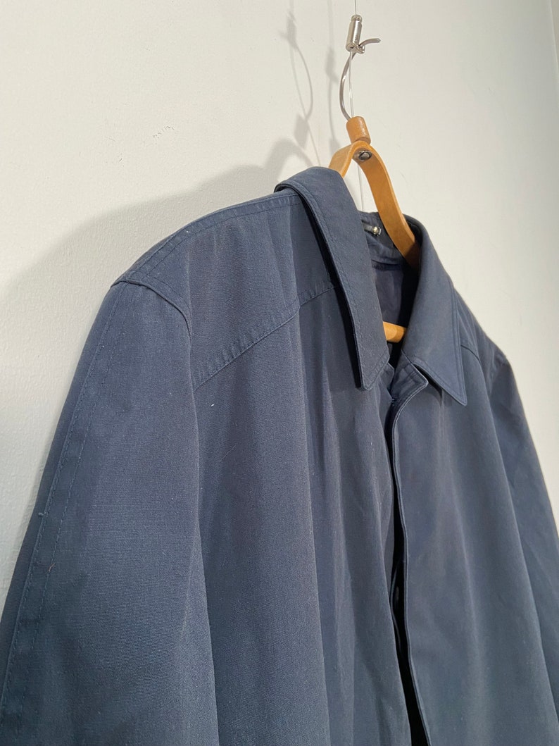 Vintage 80s Emilio Sandrini Trench Coat Oversized Coat Blue - Etsy