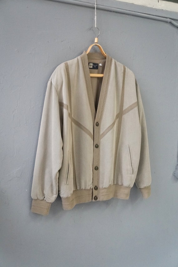 Vintage 90s Wool Bomber Jacket Mens Bomber Jacket… - image 3