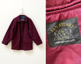 Members Only Maroon Wine Burgundy Colored Jacket Size Men's