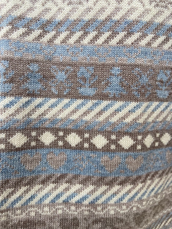 Vintage 90s Striped Sweater Pastel Blue Sweater M… - image 8