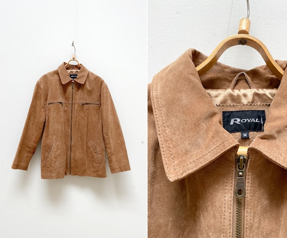 90年代ヴィンテージ ブラウン スエードレザージャケット メンズ M