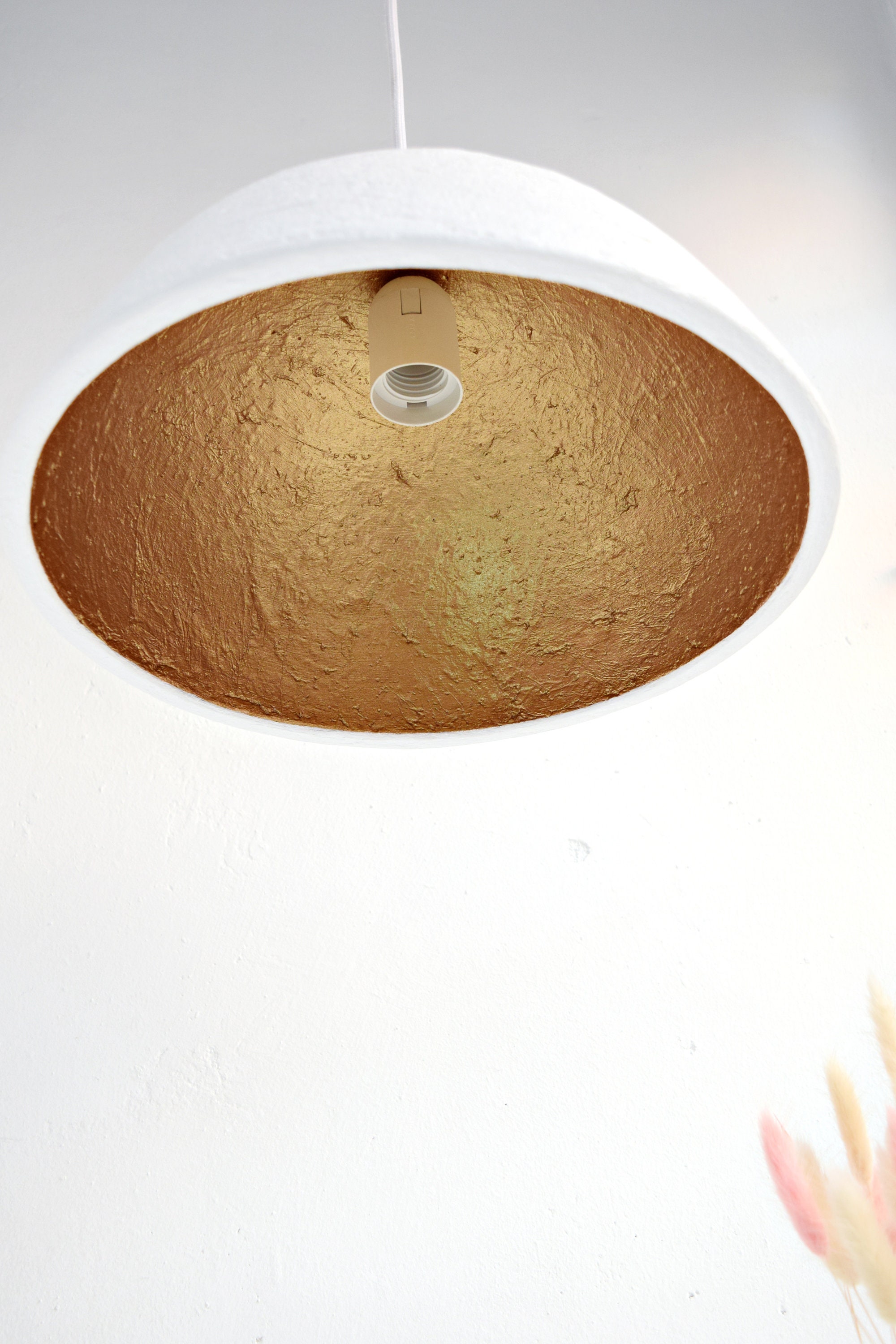 White and Gold Pendant Light White Modern Chandelier Etsy