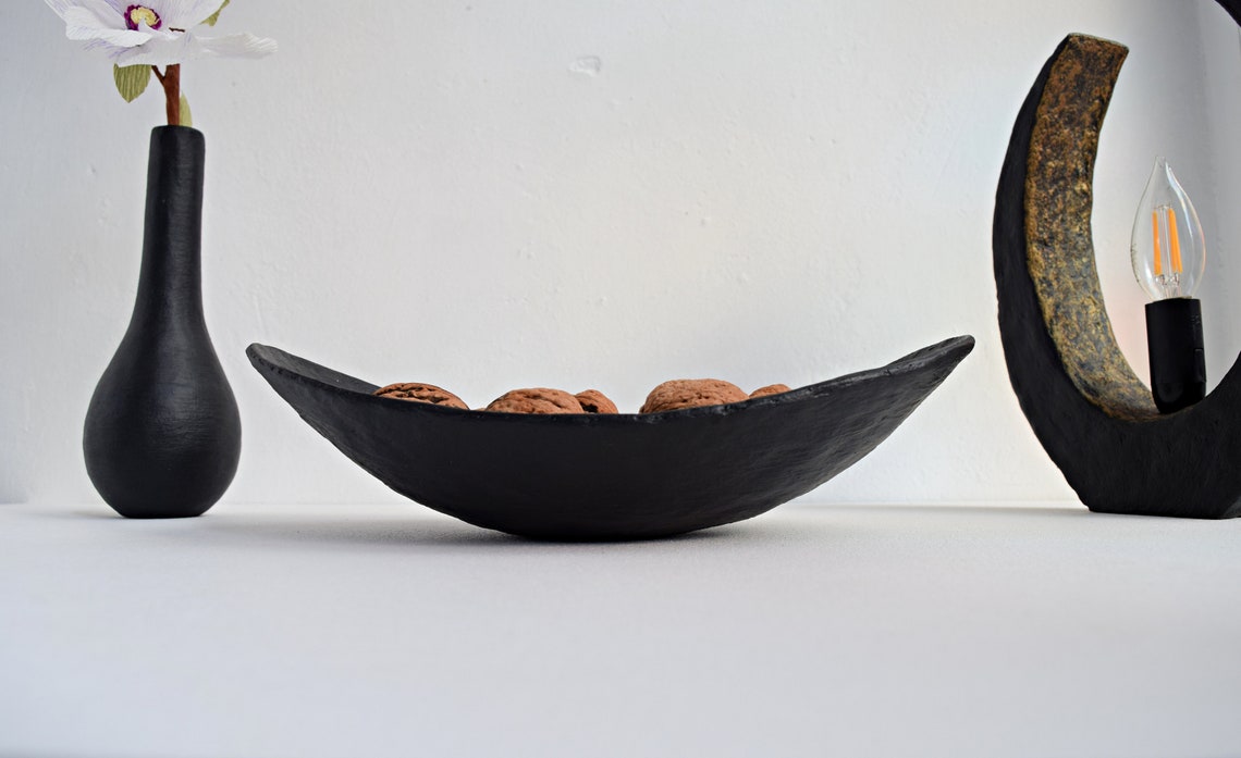 Black Decorative Bowl Concrete bowl Bowl for coffee table