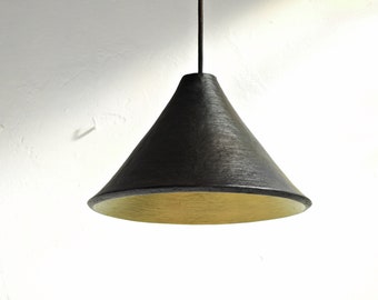 Suspension conique noire, lumières noires et dorées, éclairage d'îlot de cuisine, lustre moderne, lumières suspendues pour la cuisine, éclairage de lustre