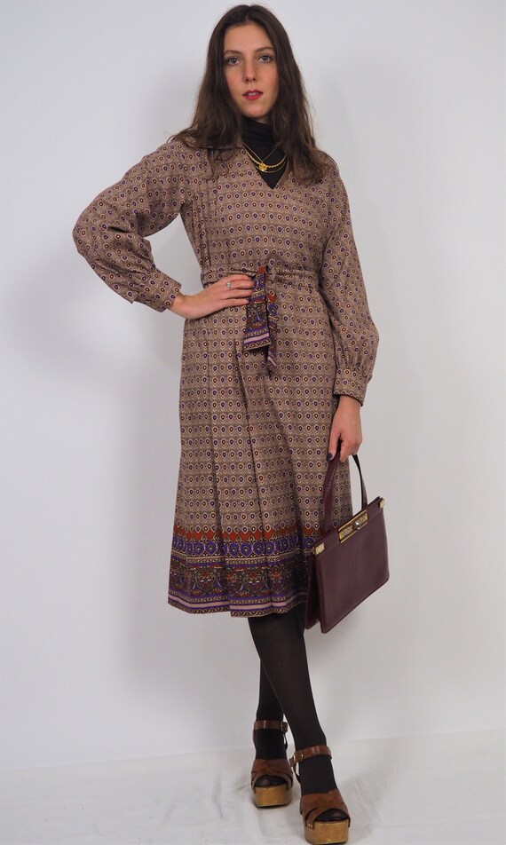 Robe de ville imprimée des années 70' /printed 7