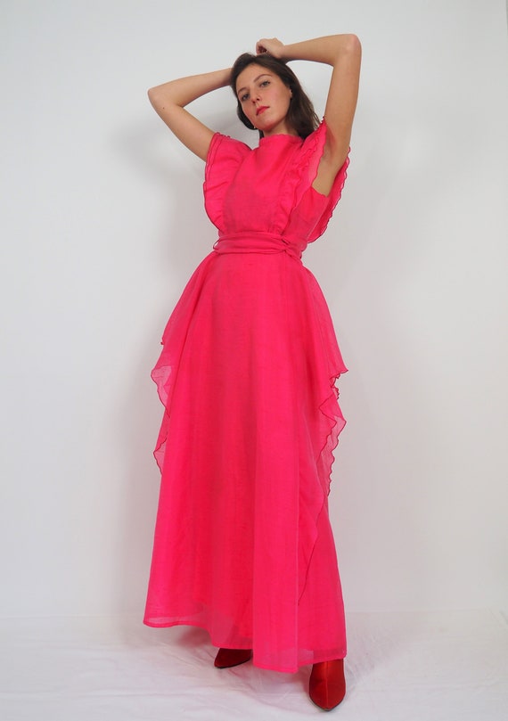 Robe longue en organza vintage /Organza maxi dre