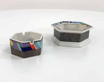 Pair of Ashtrays Scenario Metropol by Barbara Brenner for Rosenthal, 1990s