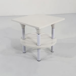 White Postmodern Side table by Anna Castelli Ferrieri for Kartell, 1980s