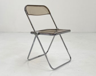 Smoke Plia Folding Chair by Giancarlo Piretti for Anonima Castelli, 1960s