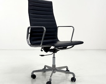 Leather Eames EA119 Desk Chair by Charles & Ray Eames for ICF, 1970s
