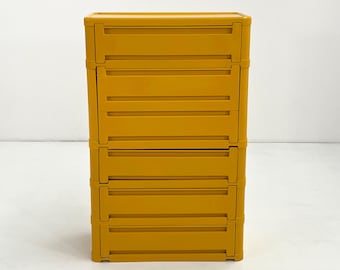 Yellow Chest of 6 Drawers Model 4964 by Olaf Von Bohr for Kartell, 1970s