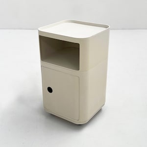 Mueble de almacenaje Componibili cuadrado blanco de Anna Castelli para Kartell, años 70