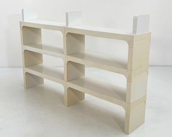 Estantería modular blanca de Olaf Von Bohr para Kartell, años 70