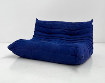 Royal Blue 2-Seater Togo Sofa by Michel Ducaroy for Ligne Roset, 1970s