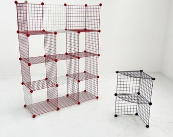 Postmodern Modular Metal Shelf, 1980s