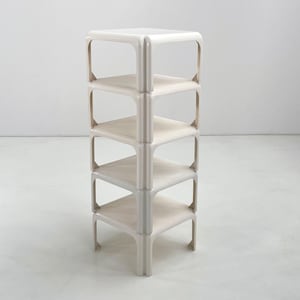 Set med 5 stapelbord, Elena, av Vico Magistretti för Artemide, 1970-talet