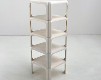 Set of 5 Elena Stacking Tables by Vico Magistretti for Artemide, 1970s