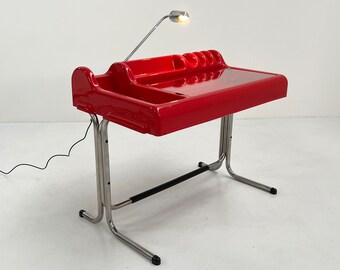 Red Orix Desk by Vittorio Parigi & Nani Prina for Molteni, 1970s