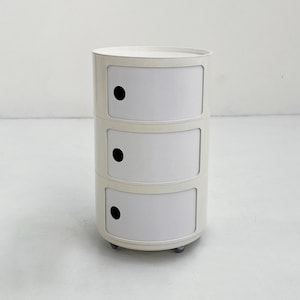 Gran mueble de almacenaje redondo Componibili de Anna Castelli para Kartell, años 70