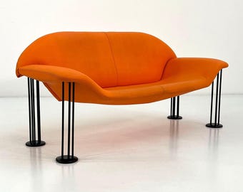 Orange Sofa by Burkhard Vogtherr for Hain & Tohme, 1980s