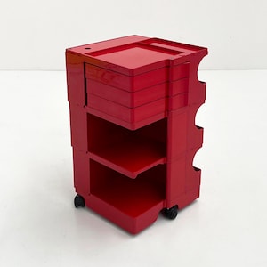 Red Boby Trolley by Joe Colombo for Bieffeplast, 1960s