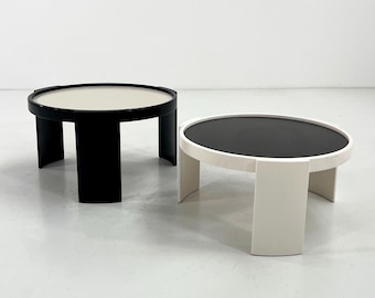 Pair or Large Reversible Model 780 Nesting Tables by G.Frattini for Cassina, 70s