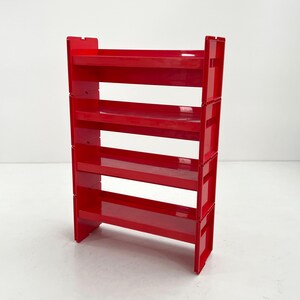 Red Modular Jeep Bookcase by De Pas, D'Urbino and Lomazzi for BBB, 1970s
