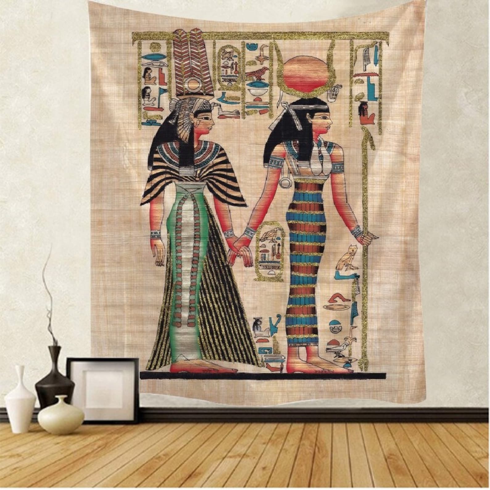 Ancient Egyptian Art Tapestry Wall Hanging Tapestries Etsy
